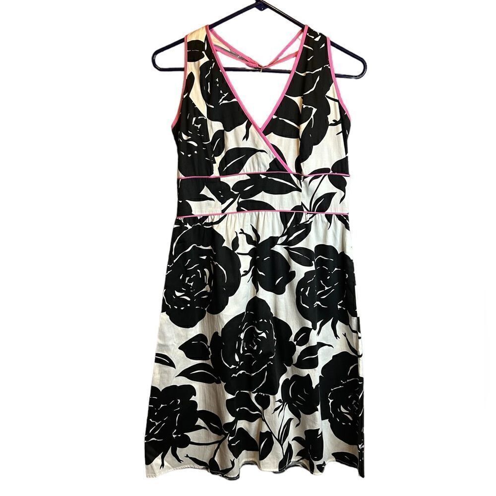 5 for $25🔥Size 6 Grace Elements‎ Pink, Black & White Floral Halter Dress